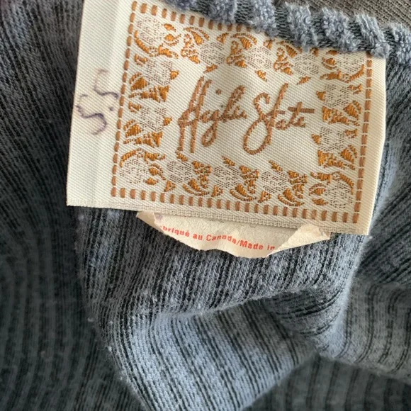 Vintage Blue Terrycloth Corduroy Button-Down Longsleeve Dress - Picture 5 of 6